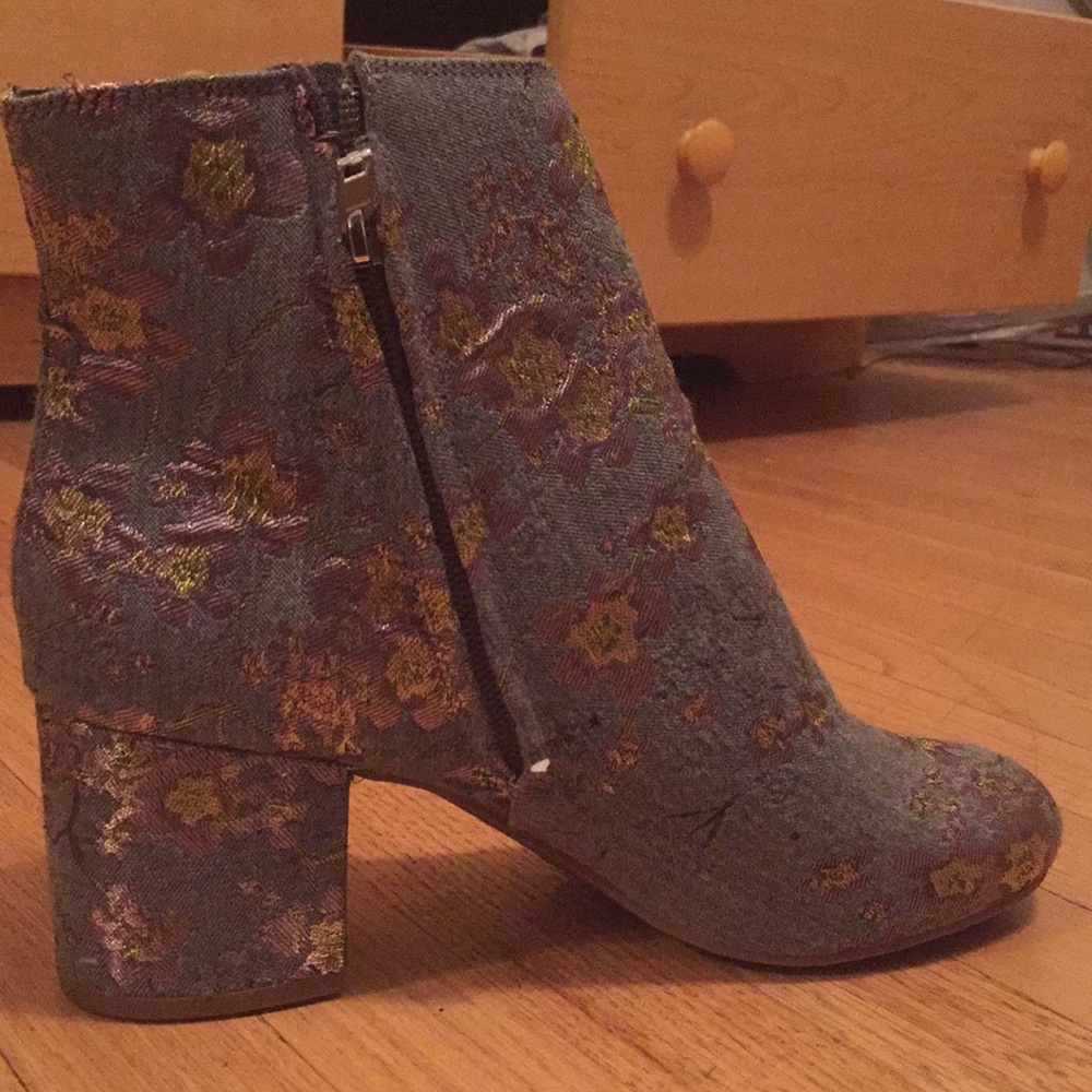 Jean Floral Print Boots